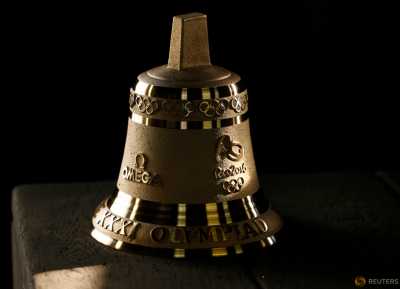 A finished bell is pictured in the Blondeau foundry during the preparation of the Rio 2016 bronze bells in La Chaux-de-Fonds, Switzerland January 21, 2016. At this year's Summer Olympics in Rio de Janeiro, no matter how elaborate the opening ceremony or how sophisticated the live broadcasts, the final lap of athletics races will be announced the traditional way by ringing an old-fashioned bell. Omega, the official timekeeper of the event, has ordered 21 bells, forged almost entirely by hand by Blondeau's Bell Foundry in the Jura Mountains in Switzerland. Each last-lap bell is branded with the RIO 2016 logo and circled with the words "2016 GAMES OF THE XXXI OLYMPIAD." Picture taken January 21, 2016. A finished bell is pictured in the Blondeau foundry during the preparation of the Rio 2016 bronze bells in La Chaux-de-Fonds, Switzerland January 21, 2016. At this year's Summer Olympics in Rio de Janeiro, no matter how elaborate the opening ceremony or how sophisticated the live broadcasts, the final lap of athletics races will be announced the traditional way by ringing an old-fashioned bell. Omega, the official timekeeper of the event, has ordered 21 bells, forged almost entirely by hand by Blondeau's Bell Foundry in the Jura Mountains in Switzerland. Each last-lap bell is branded with the RIO 2016 logo and circled with the words "2016 GAMES OF THE XXXI OLYMPIAD." Picture taken January 21, 2016.