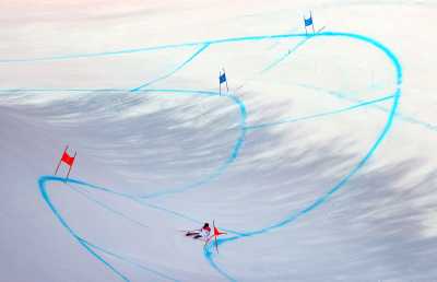 2022 Beijing Olympics - Alpine Skiing - Women's Super-G - National Alpine Skiing Centre, Yanqing district, Beijing, China - February 11, 2022. Mikaela Shiffrin of the United States in action. REUTERS/Denis Balibouse